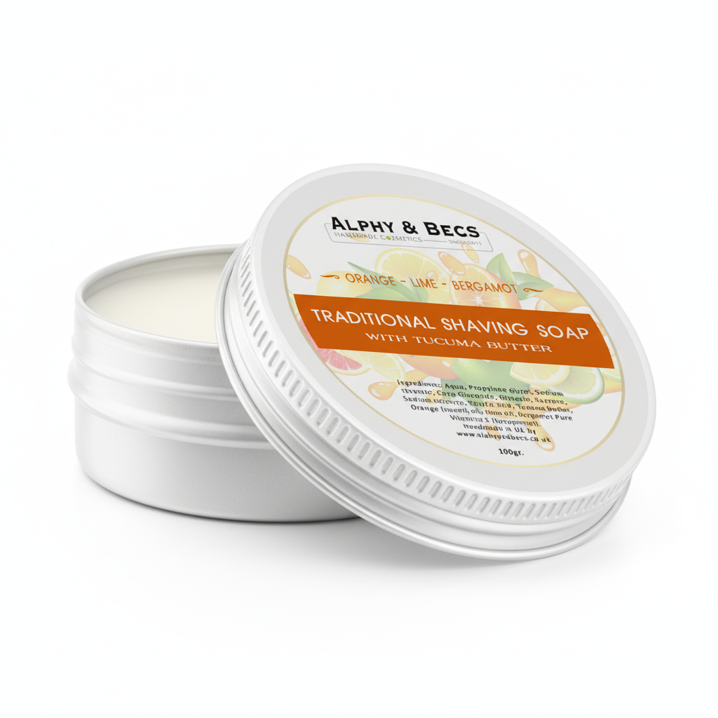Shaving Soap With Tucuma Butter - Orange, Lime & Bergamot - 60gr.
