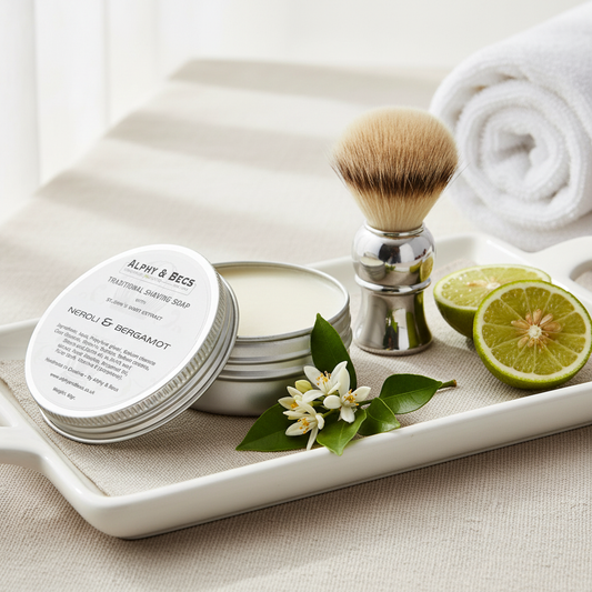 Shaving Soap with Jojoba Oil & St.John's Wort extract - Neroli & Bergamot - 60gr.