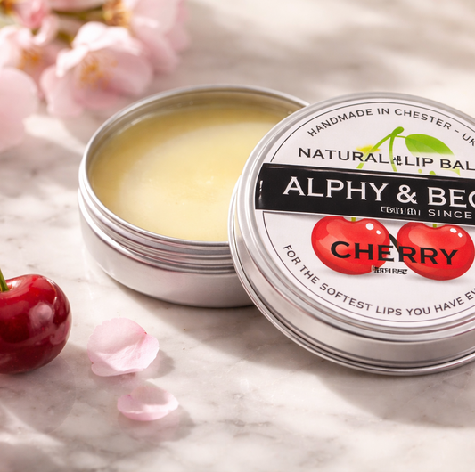 Natural Lip Balm Tin With Mango Butter - CHERRY - 15ml