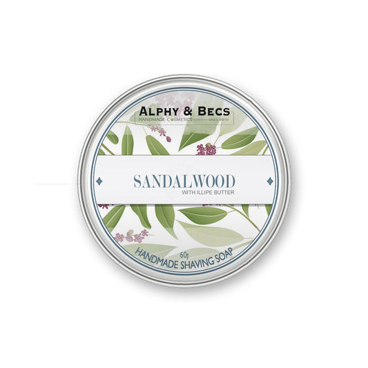 Sandalwood Shaving Soap With Illipe Butter - 60gr.