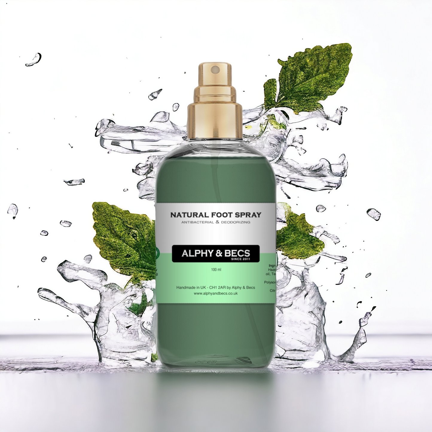 Antibacterial Deodorizing Foot Spray With Witch Hazel Water