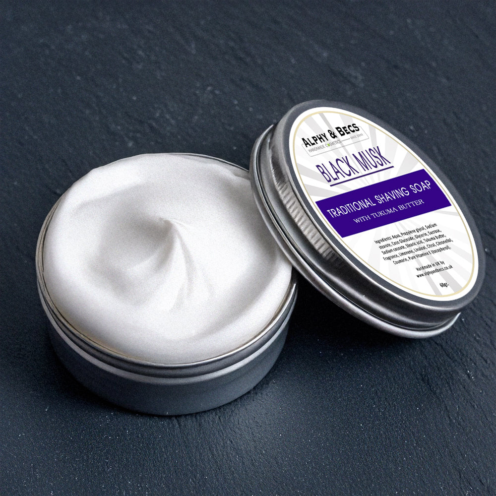 Shaving Soap With Tucuma Butter - Black Musk - 60gr.
