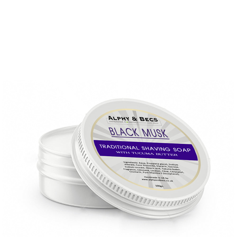 Shaving Soap With Tucuma Butter - Black Musk - 60gr.
