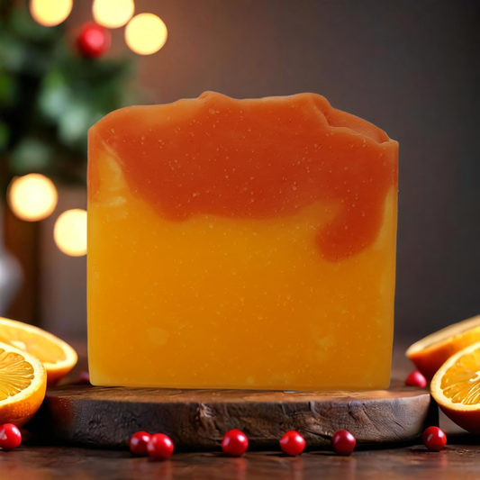 Festive Natural Soap - Cranberries & Orange