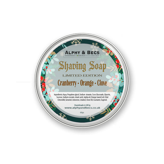 Shaving Soap - Cranberry, Orange & Clove - 60gr.