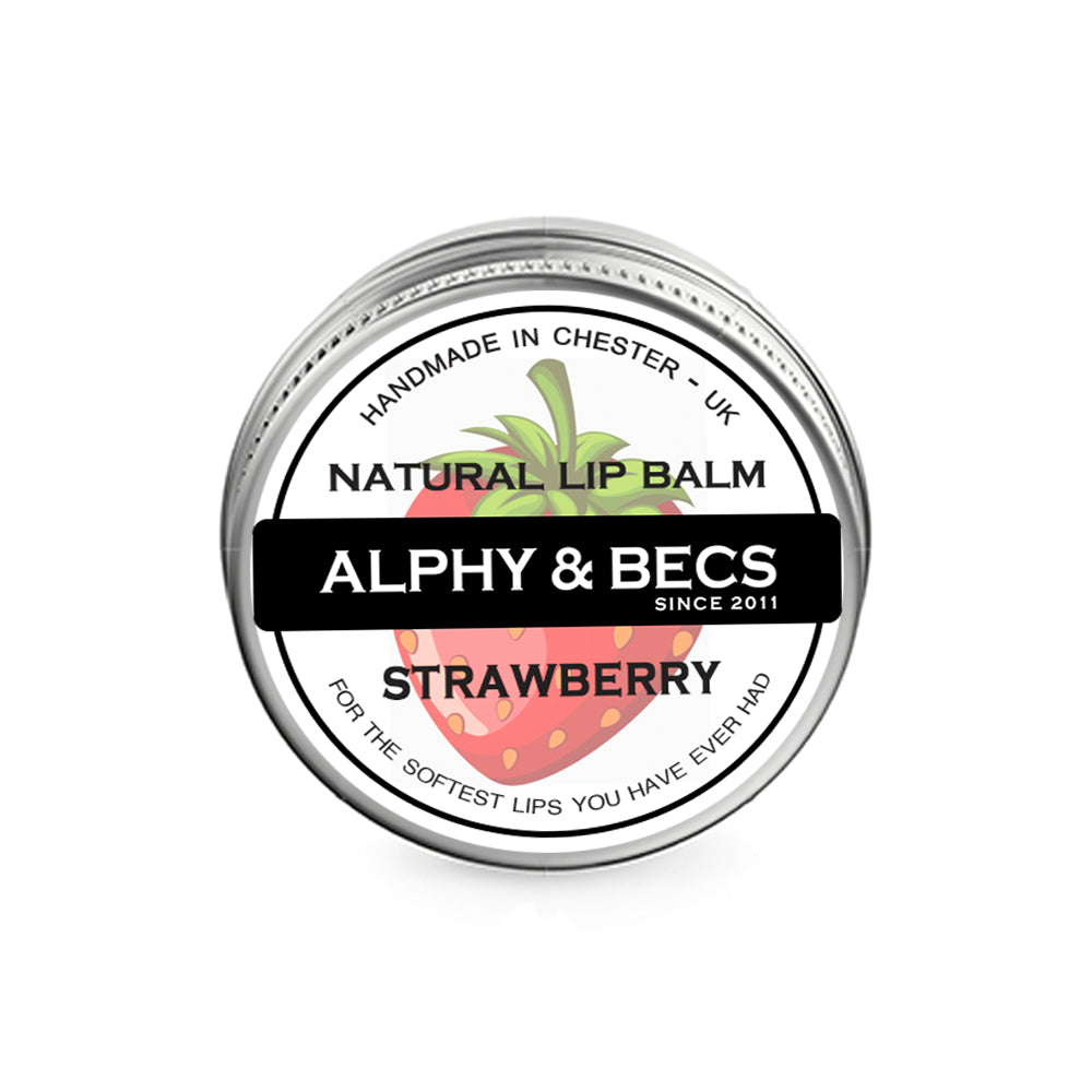 Natural Lip Balm Tin With Mango Butter - STRAWBERRY - 15ml
