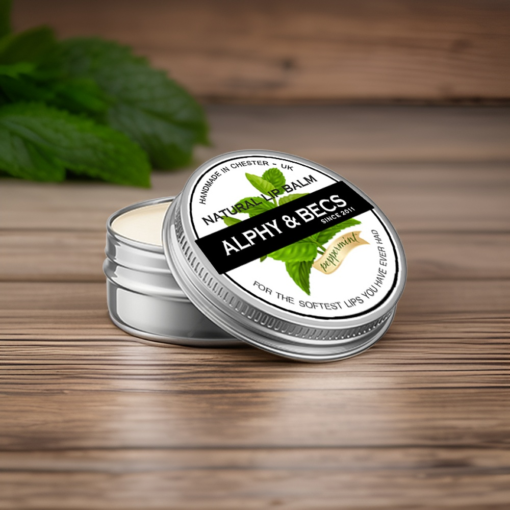 Natural Lip Balm Tin With Mango Butter - MINT - 15ml