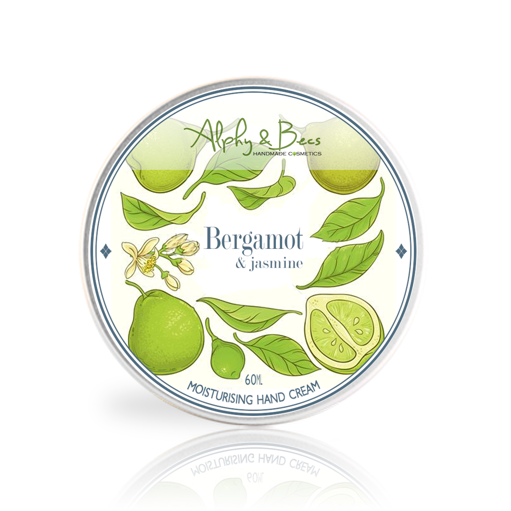 Moisturising Hand Cream - Bergamot & Jasmine 60ml - Alphy & Becs