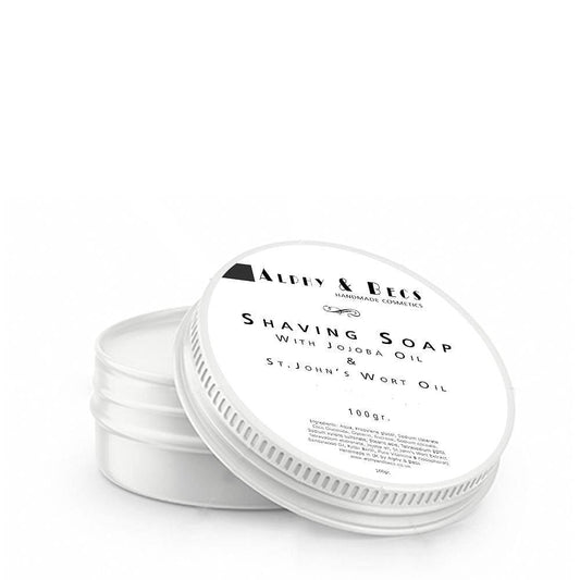 Shaving Soap with Jojoba Oil & St.John's Wort extract - Alphy & Becs
