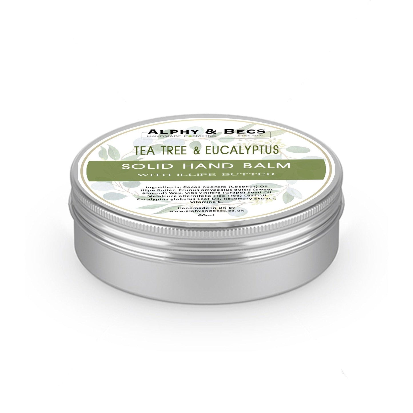 Solid Hand Balm - Tea Tree & Eucalyptus - 60ml - Alphy & Becs