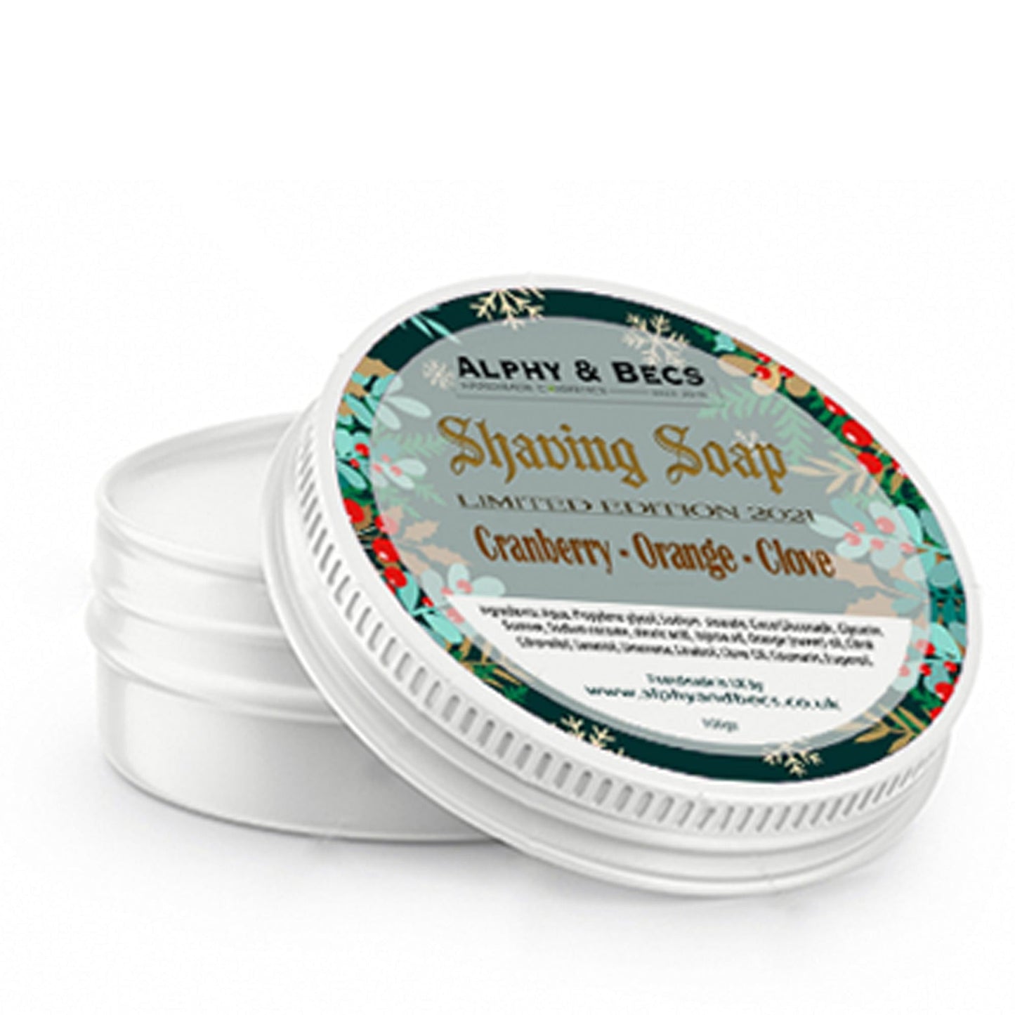 Shaving Soap - Cranberry, Orange & Clove - 60gr.