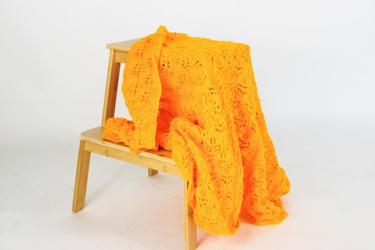 Handmade Meditation Blanket - Orange