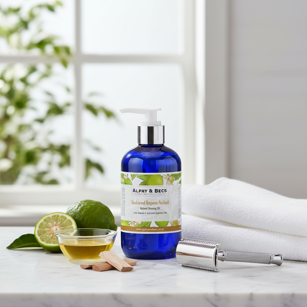 Natural Shaving Oil - Sandalwood-Bergamot-Patchouli 250ml
