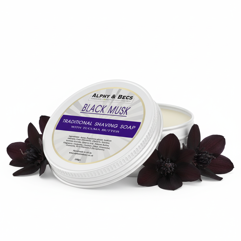Shaving Soap With Tucuma Butter - Black Musk - 60gr.
