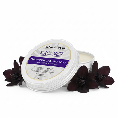 Shaving Soap With Tucuma Butter - Black Musk - 60gr.