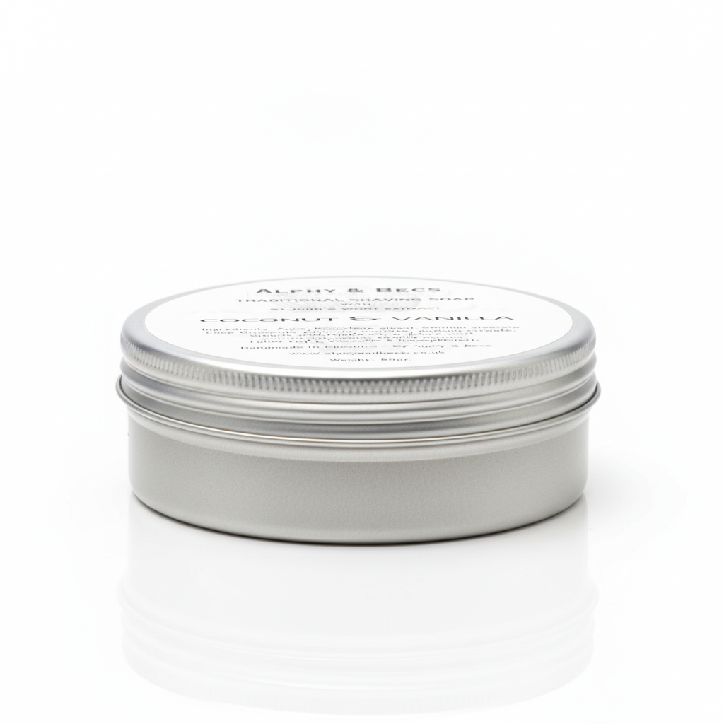 Shaving Soap with Jojoba Oil & St.John's Wort extract - Coconut & Vanilla - 60gr.