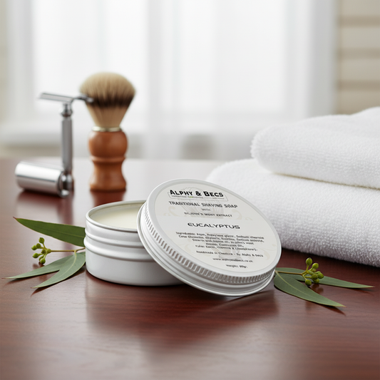 Shaving Soap with Jojoba Oil & St.John's Wort extract - Eucalyptus - 60gr.