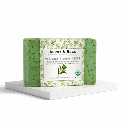 Anti Bacterial Soap Tea Tree & Poppy Seeds - Face & Body Acne Treatment