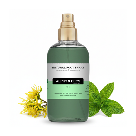 Antibacterial Deodorizing Foot Spray With Witch Hazel Water