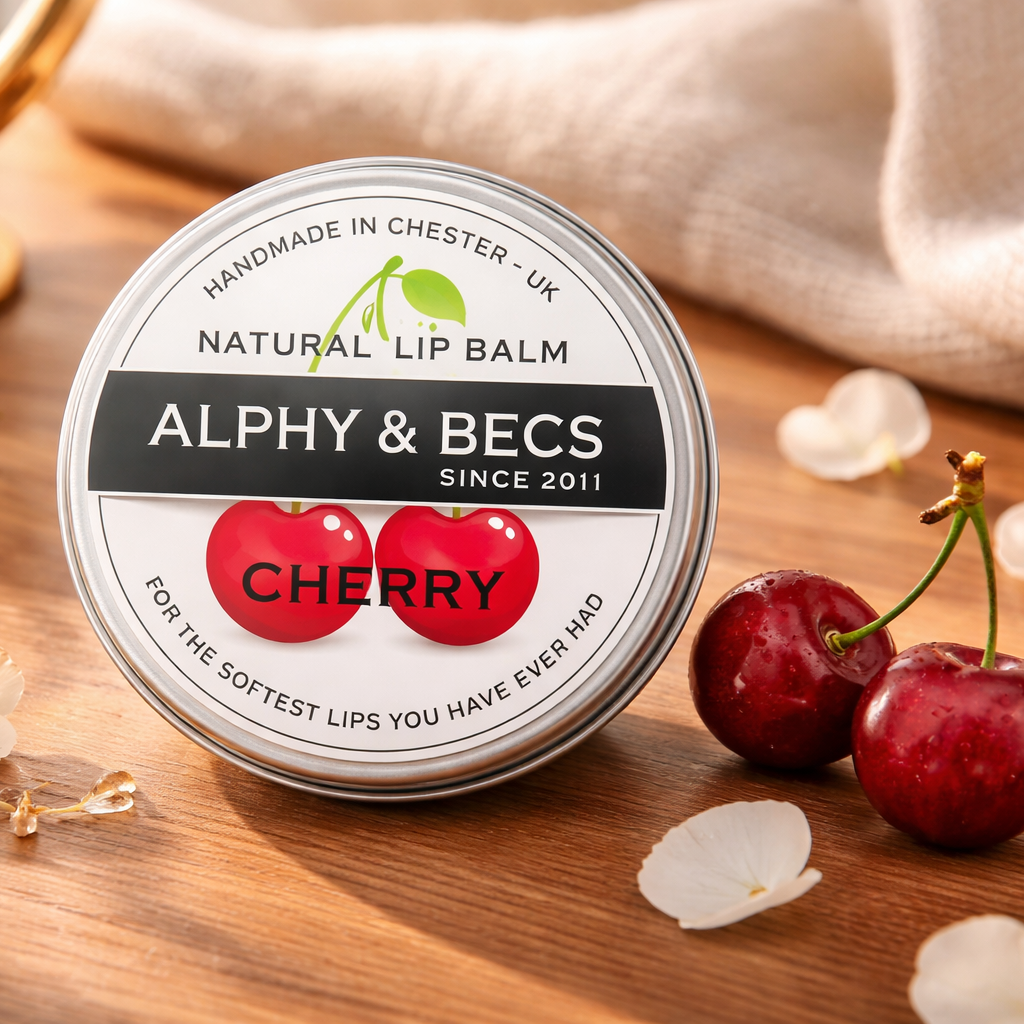 Natural Lip Balm Tin With Mango Butter - CHERRY - 15ml