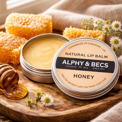 Natural Lip Balm Tin With Mango Butter - Honey Flavour - 15ml
