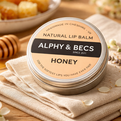 Natural Lip Balm Tin With Mango Butter - Honey Flavour - 15ml