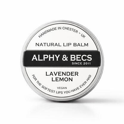 Natural Vegan Lip Balm - Lavender & Lemon - Soothing, Relaxing - 15ml