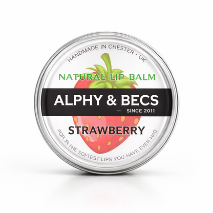 Natural Lip Balm Tin With Mango Butter - STRAWBERRY - 15ml