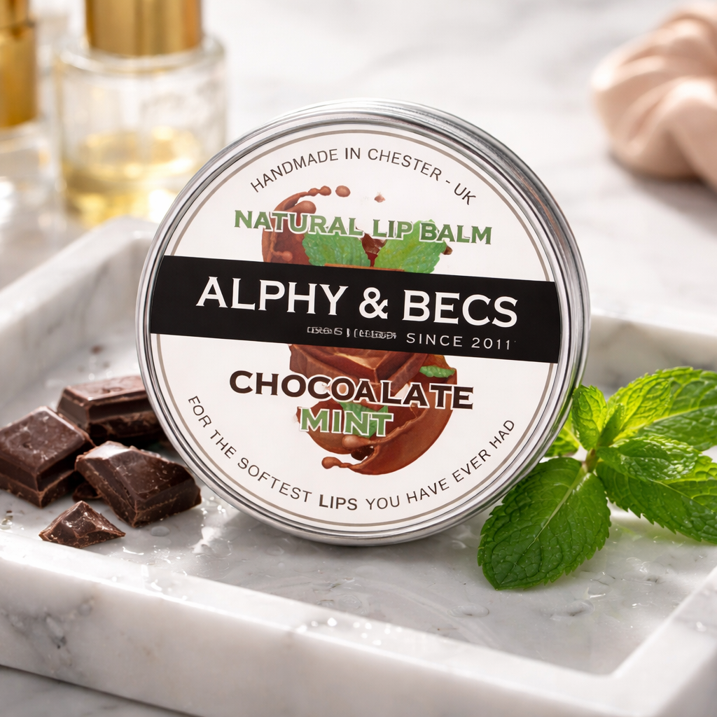 Natural Vegan Lip Balm - Chocolate & Mint - 15ml