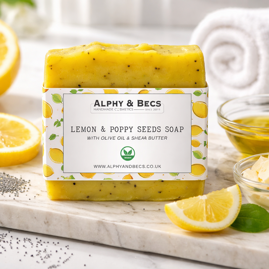 Natural Zesty Soap - Lemon & Poppy seeds - 110gr.