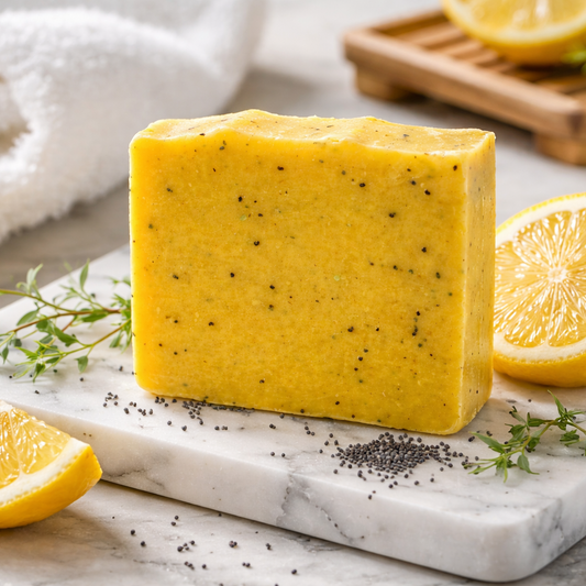 Natural Zesty Soap - Lemon & Poppy seeds - 110gr.