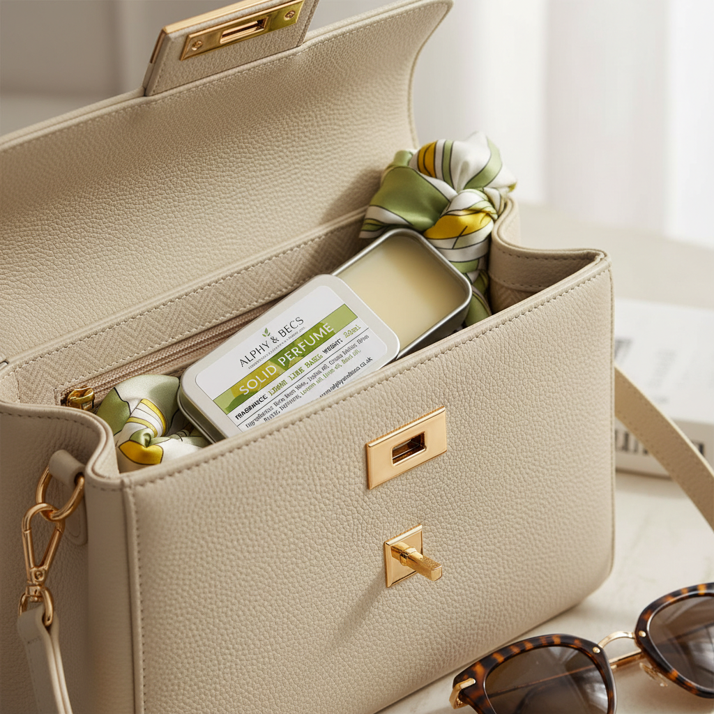 Natural Solid Perfume for Women - LEMON LIME & BASIL