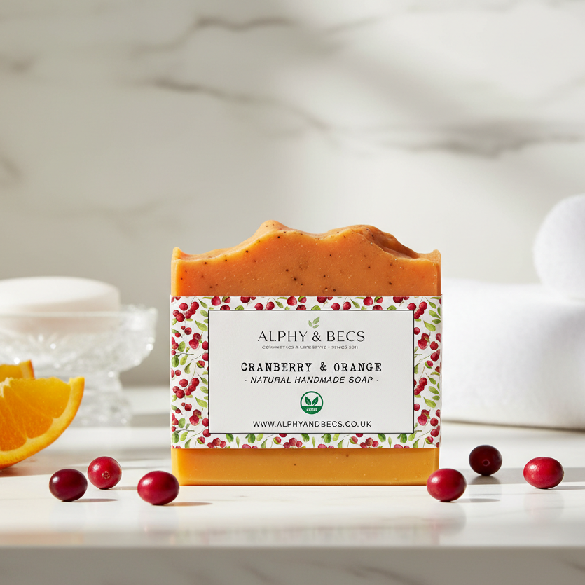 Cranberries & Orange Festive Natural Soap