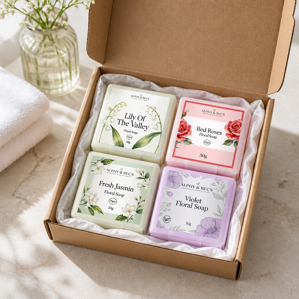 Floral Soap Set (4 Soaps)