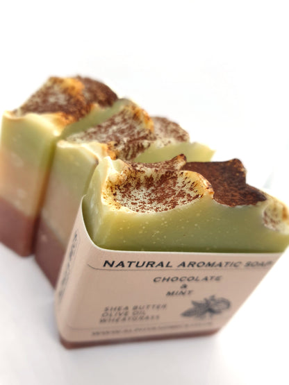 Dark Chocolate & Mint - Natural Aromatic Soap