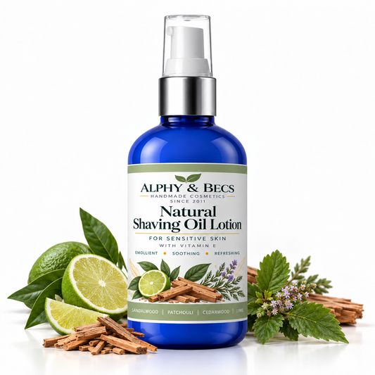 Natural Shaving Oil - Sandalwood, Patchouli, Cedarwood & Lime 100ml