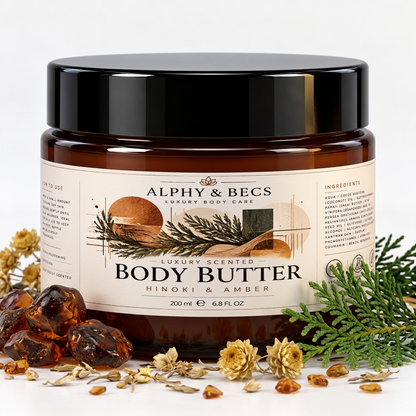 HINOKI & AMBER - LUXURY SCENTED BODY BUTTER