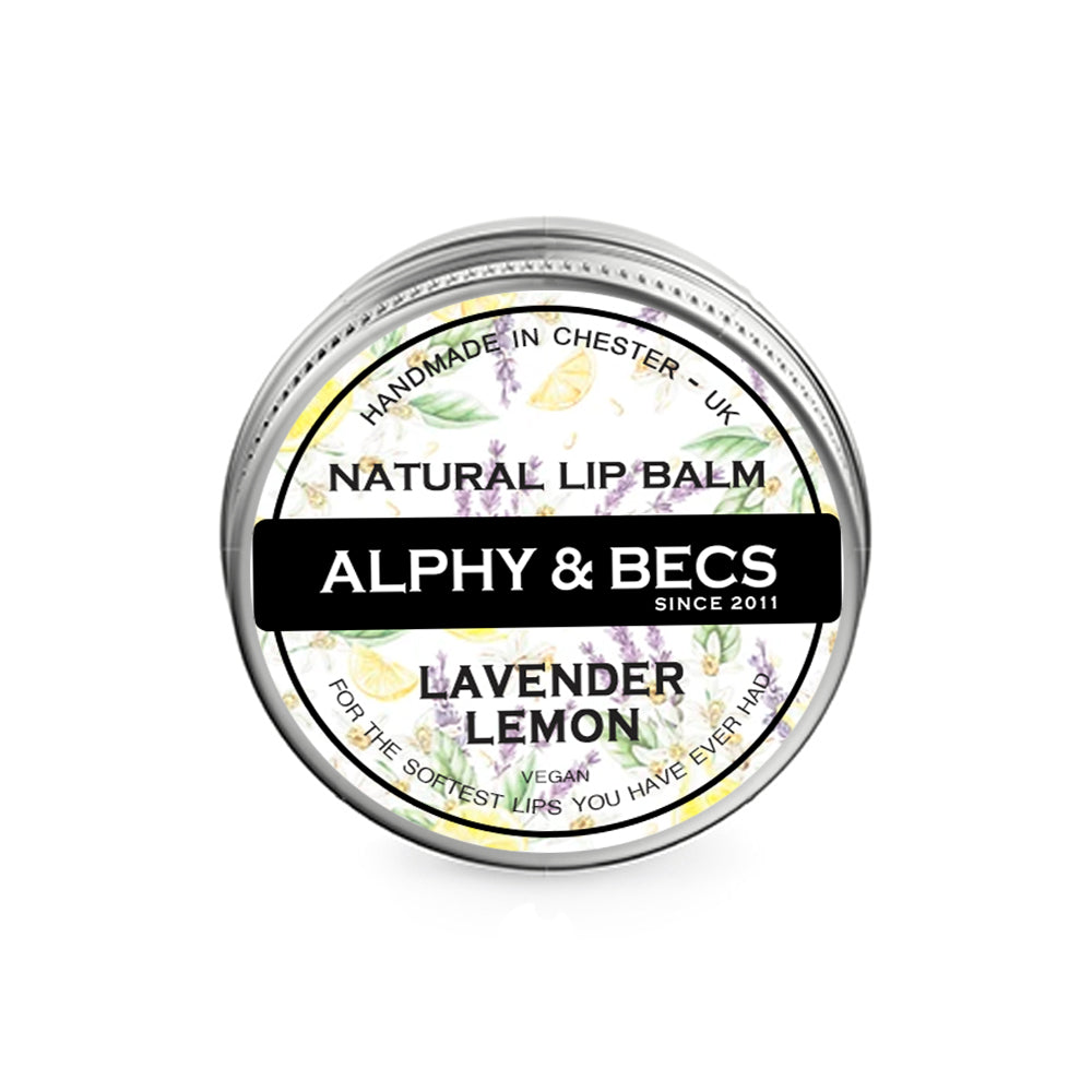 Natural Vegan Lip Balm - Lavender & Lemon - Soothing, Relaxing - 15ml