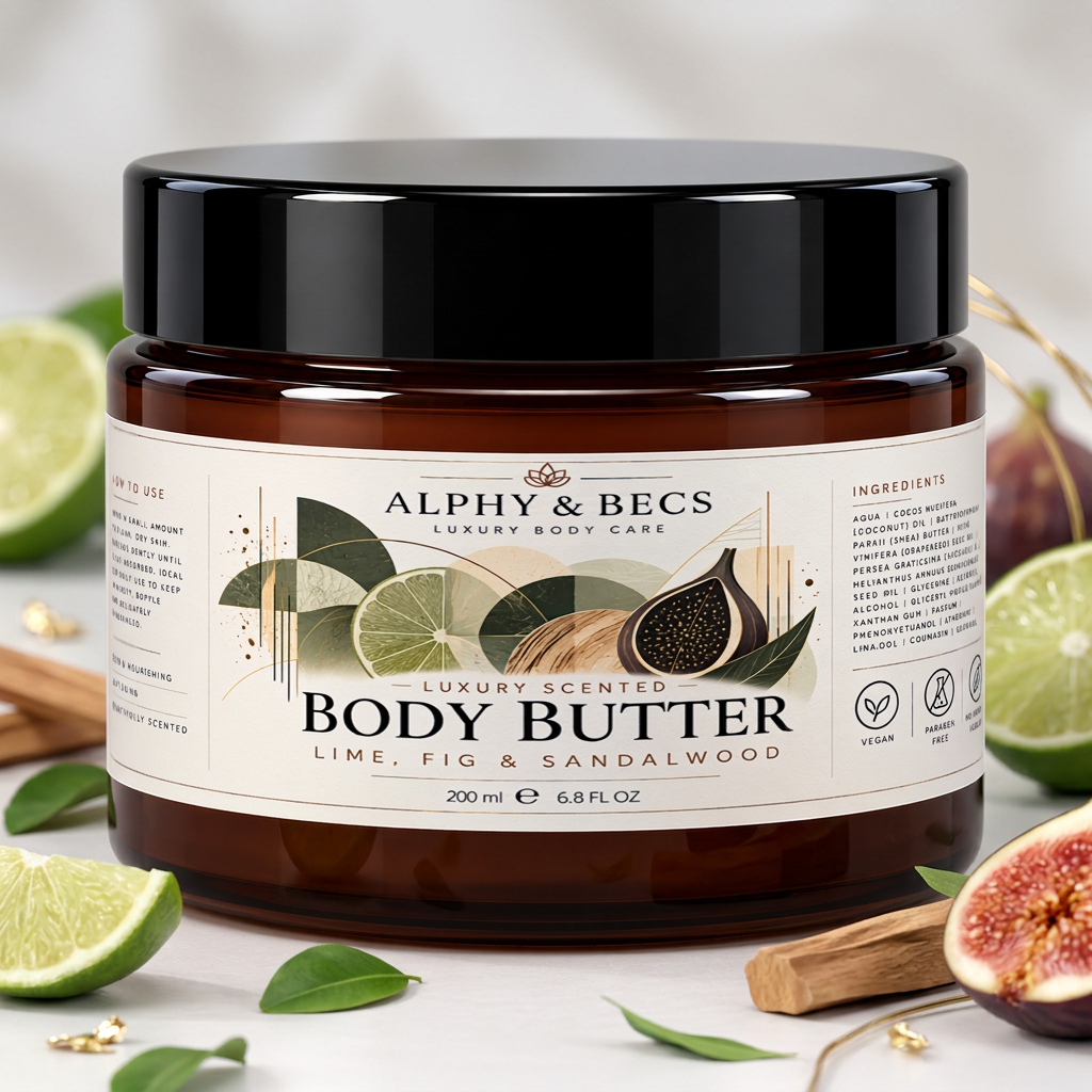 LIME, FIG & SANDALWOOD - LUXURY SCENTED BODY BUTTER