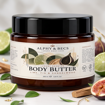 LIME, FIG & SANDALWOOD - LUXURY SCENTED BODY BUTTER