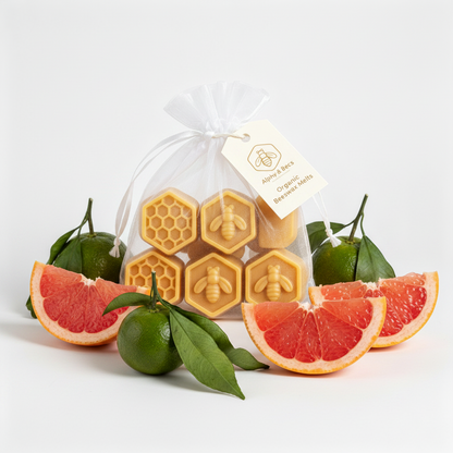 Organic Beeswax Melts - Grapefruit & Green Mandarin