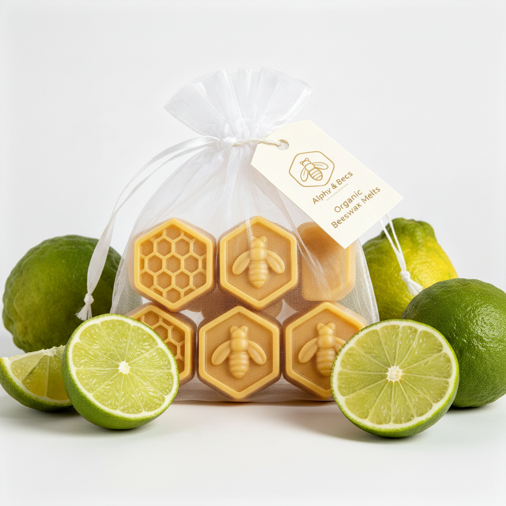 Organic Beeswax Melts - Bergamot & Lime