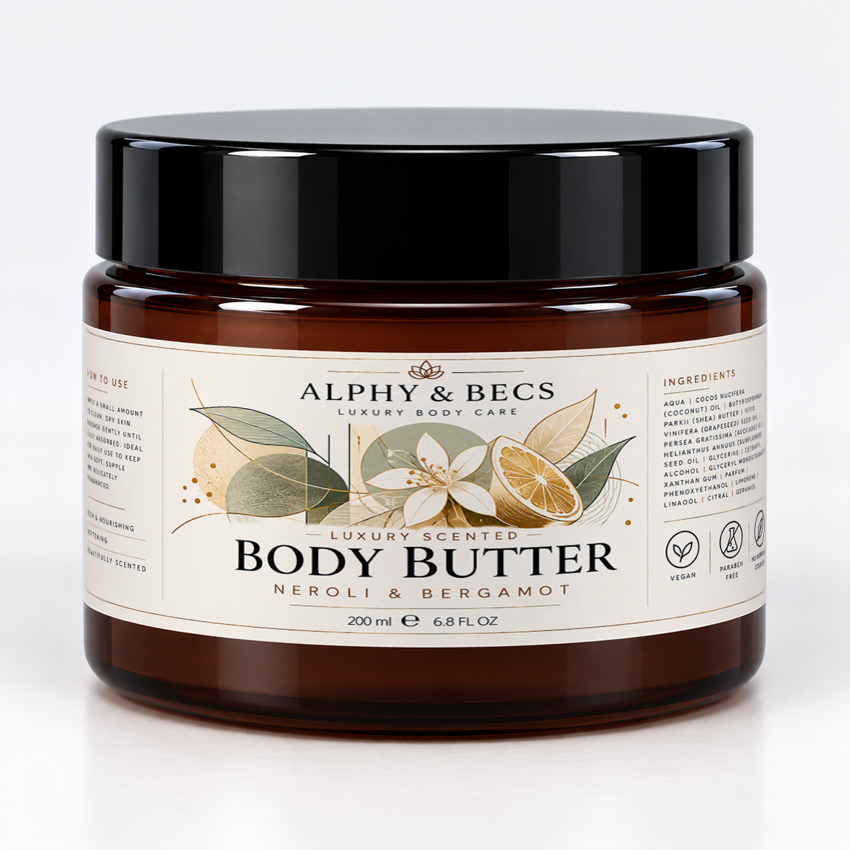 NEROLI & BERGAMOT - LUXURY SCENTED BODY BUTTER