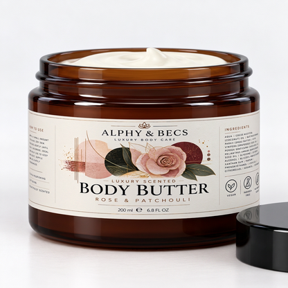 ROSE & PATCHOULI - LUXURY SCENTED BODY BUTTER