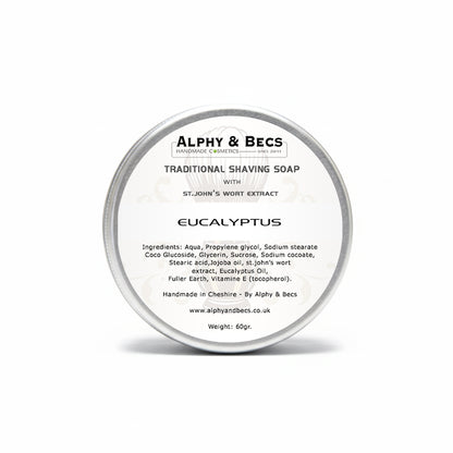 Shaving Soap with Jojoba Oil & St.John's Wort extract - Eucalyptus - 60gr.