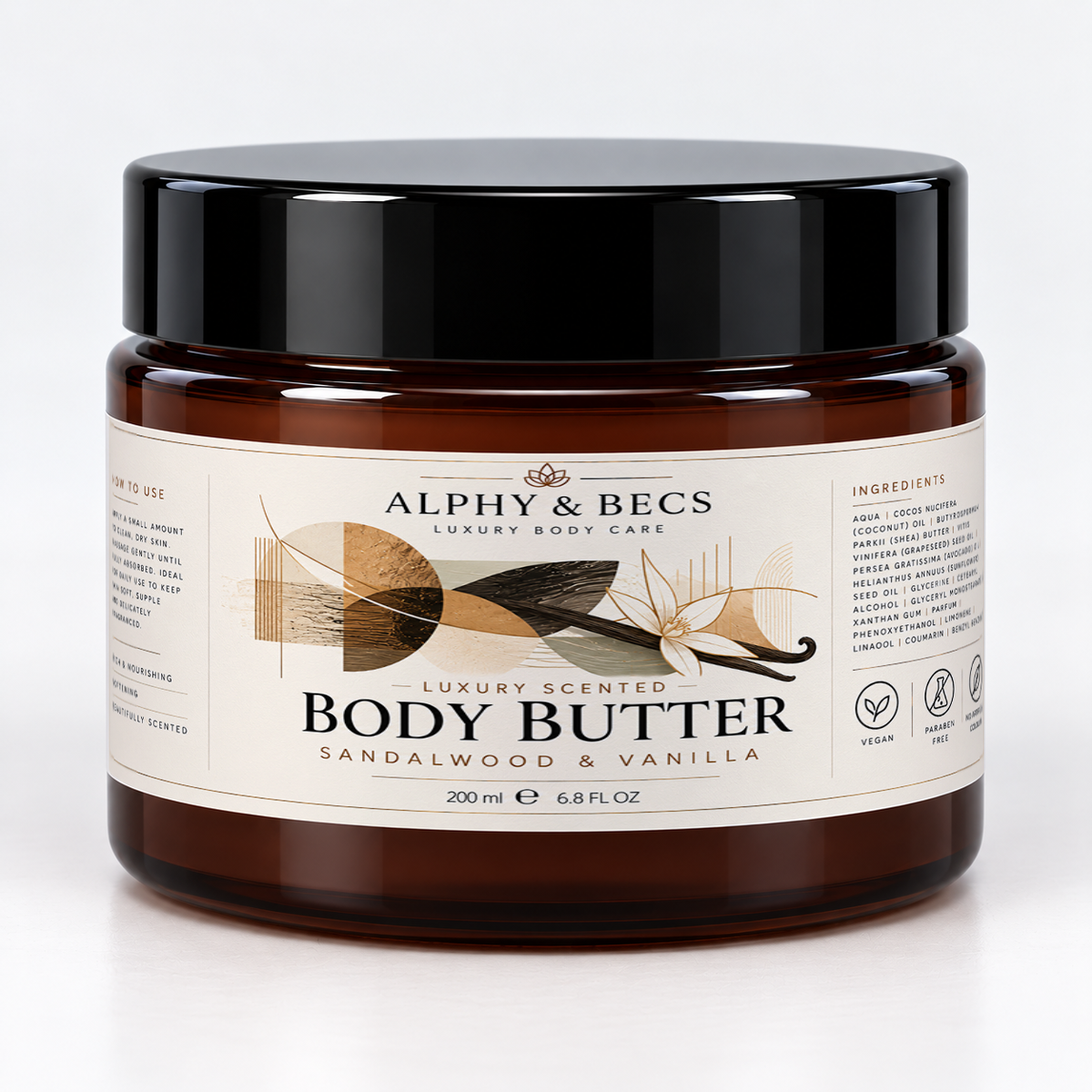 SANDALWOOD & VANILLA - LUXURY SCENTED BODY BUTTER