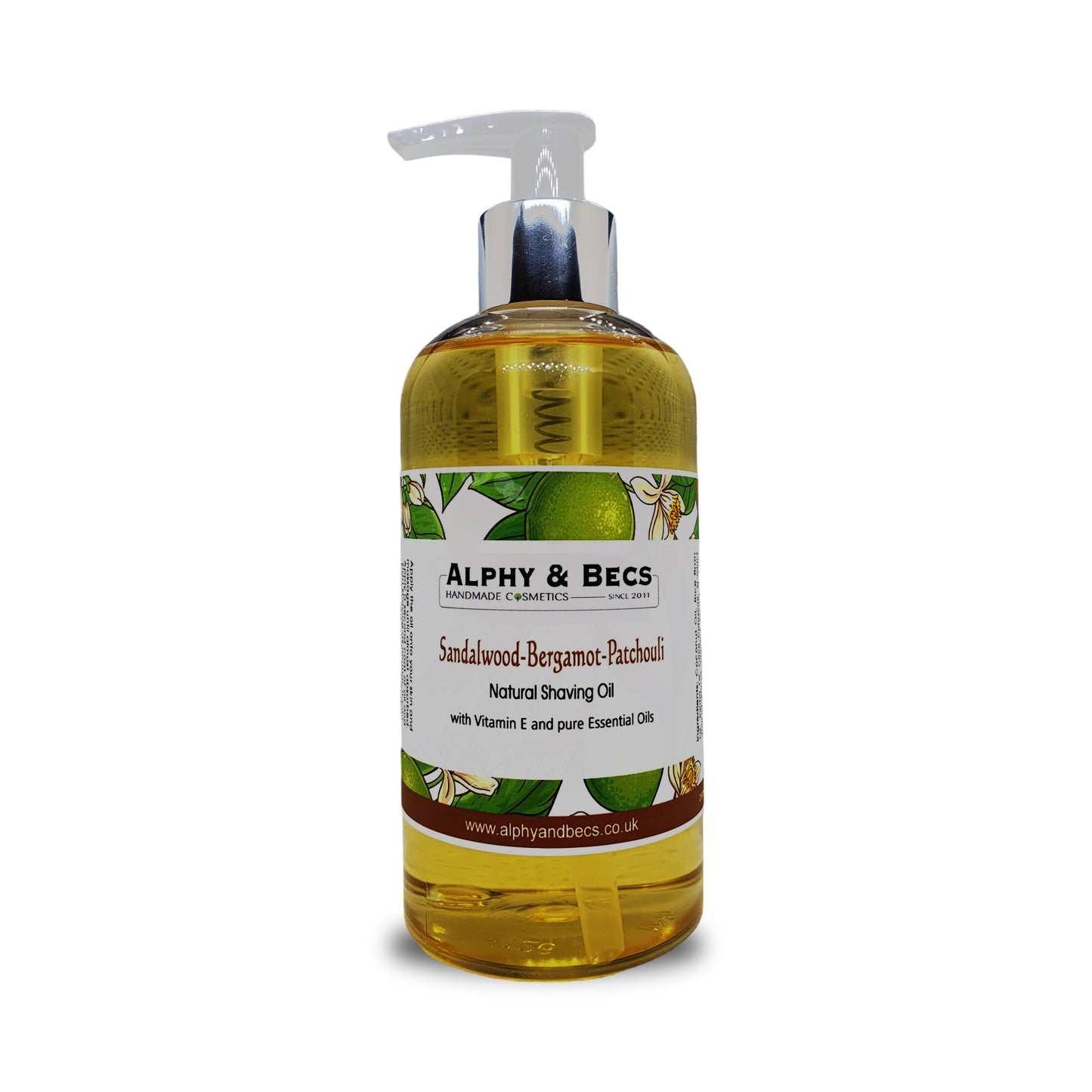 Natural Shaving Oil - Sandalwood-Bergamot-Patchouli 250ml