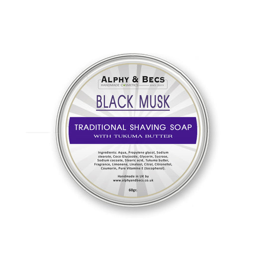 Shaving Soap With Tucuma Butter - Black Musk - 60gr.