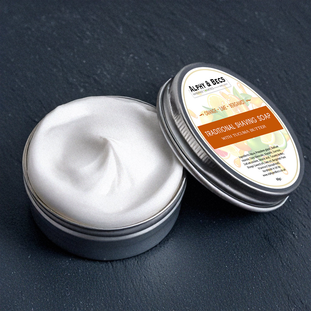 Shaving Soap With Tucuma Butter - Orange, Lime & Bergamot - 60gr.