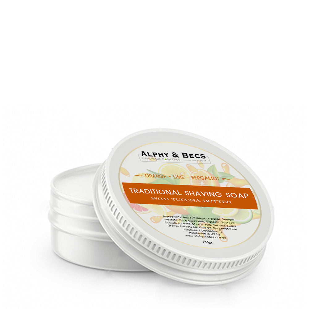 Shaving Soap With Tucuma Butter - Orange, Lime & Bergamot - 60gr.